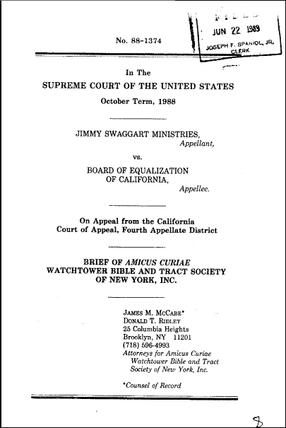 Watchtower and Jimmy Swaggart team up Court 1