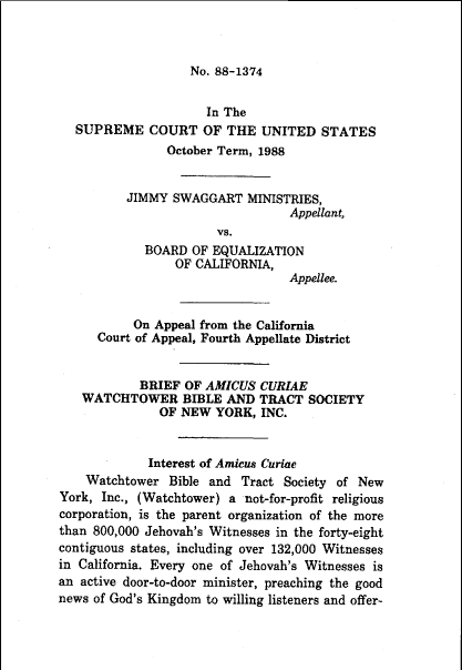 Watchtower and Jimmy Swaggart team up Court 2