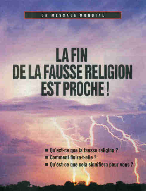 Tract La fin de la fausse religion est proche !, Watchtower, 2006