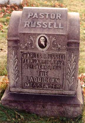 Headstone Russell, seventh or Laodician Messenger to the churches
