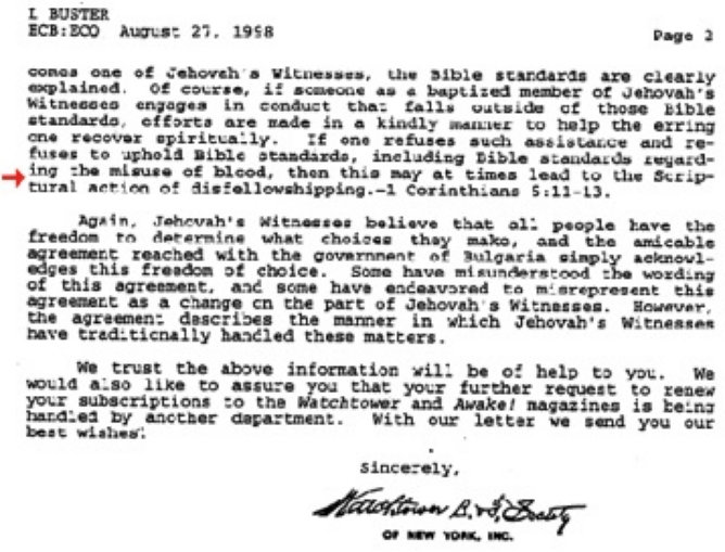 Watchtower answer about the Bulgarian changes 2